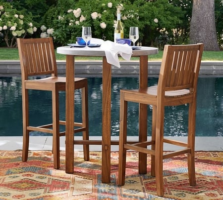 Outdoor pub table shop and chairs