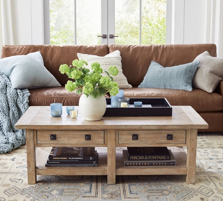 Used pottery barn benchwright table for sale on sale