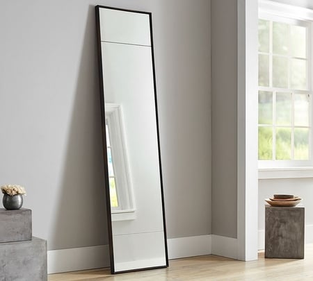 Narrow shop wall mirror