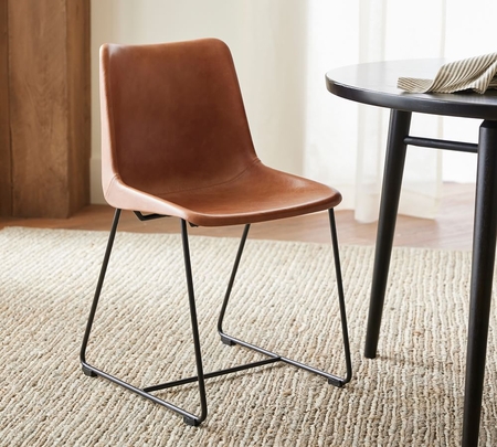 Leather dining outlet chairs for sale