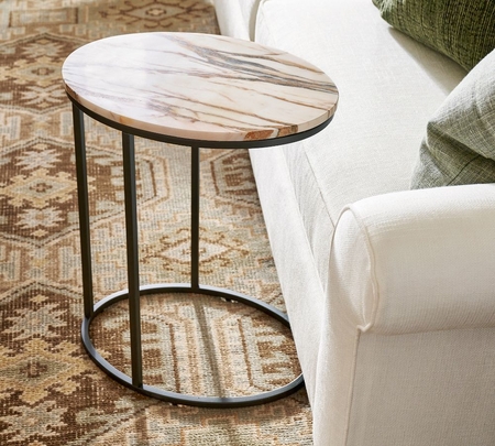 Pottery barn shop glass coffee table