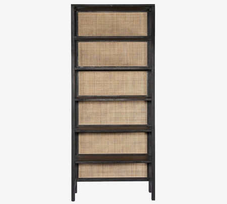 Pottery barn top bookcase with doors