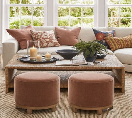 Pottery store barn ottoman