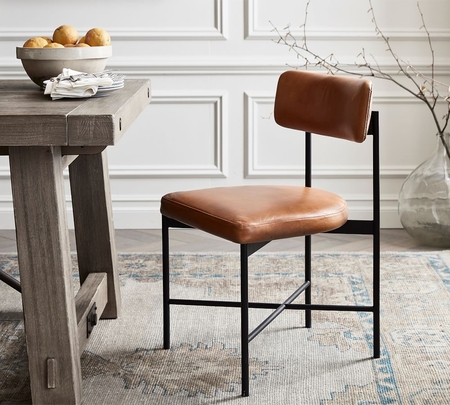 Buy Maison Leather Dining Chair online in UAE Pottery Barn