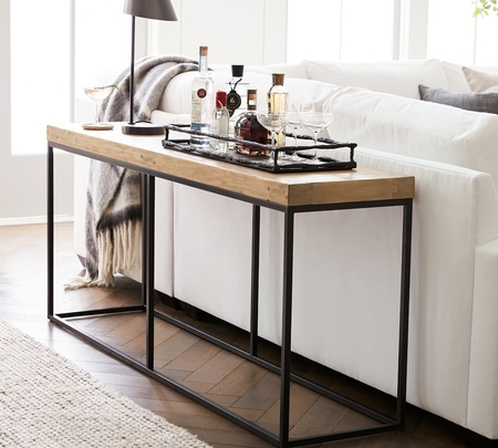 Wood and sales metal console