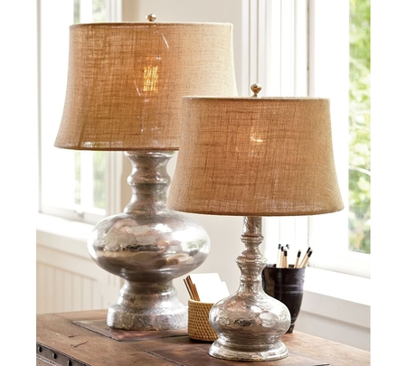 Buy Antique Mercury Glass Bedside Lamp Base online Pottery Barn UAE