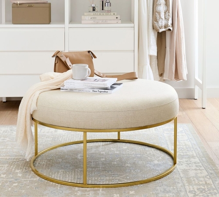 White round ottoman deals