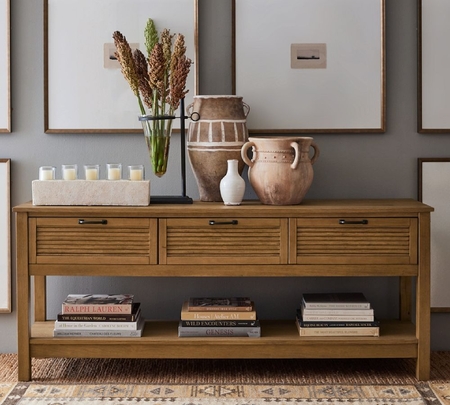 Low console table with storage sale