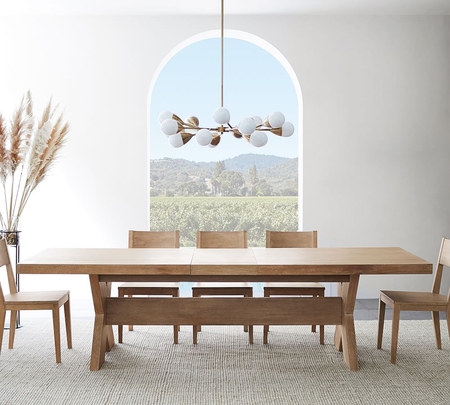 Buy Modern Farmhouse Extending Dining Table online Pottery Barn UAE