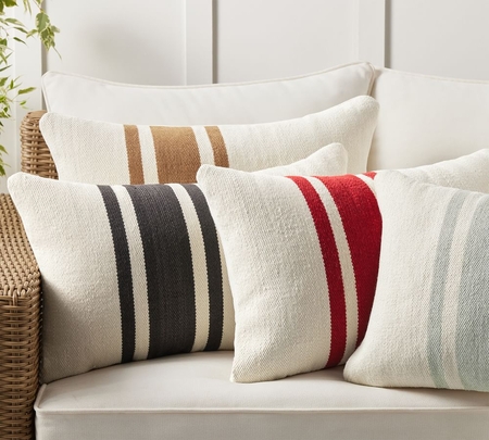 Stripe lumbar pillow best sale