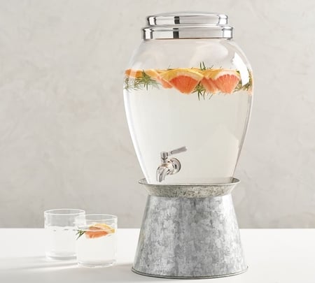 Buy PB Classic Glass Drink Dispenser Stand online Pottery Barn UAE