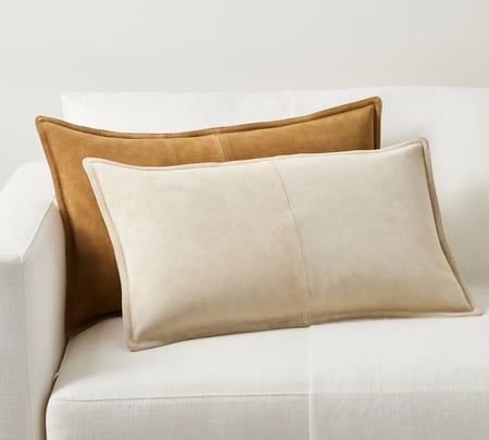 Buy Pieced Suede Lumbar Pillow online in UAE Pottery Barn