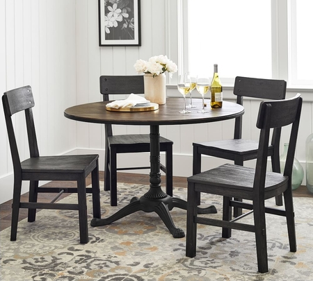 Pottery barn black dining hot sale table
