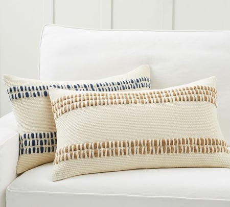 Cream throw pillow covers top