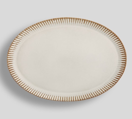 Buy Ridge Textured Stoneware Serving Platter online Pottery Barn UAE