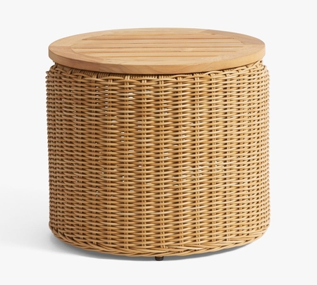 Outdoor side table on sale with storage
